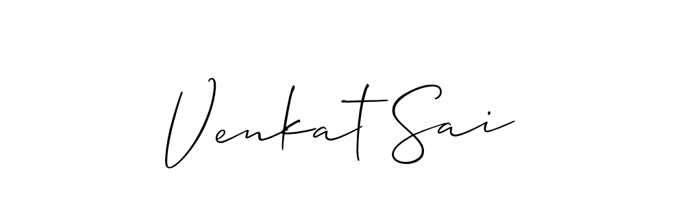 Allison_Script is a professional signature style that is perfect for those who want to add a touch of class to their signature. It is also a great choice for those who want to make their signature more unique. Get Venkat Sai name to fancy signature for free. Venkat Sai signature style 2 images and pictures png