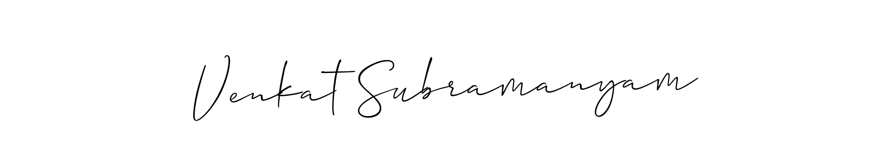 You should practise on your own different ways (Allison_Script) to write your name (Venkat Subramanyam) in signature. don't let someone else do it for you. Venkat Subramanyam signature style 2 images and pictures png