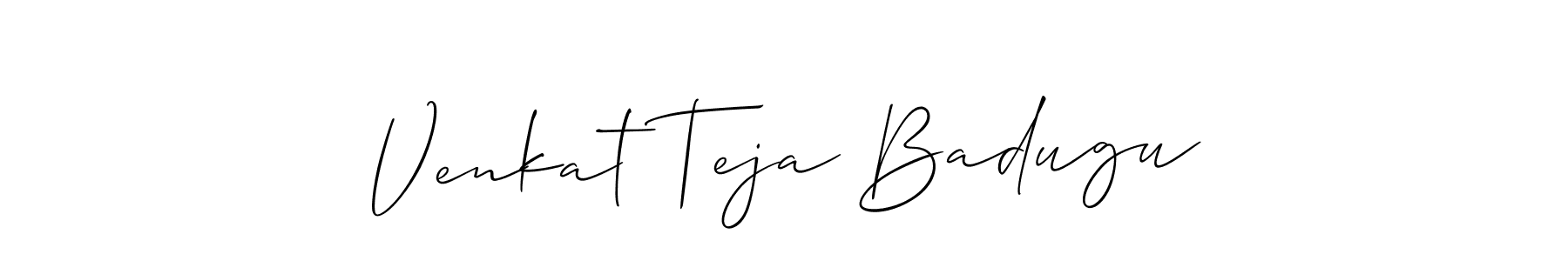 if you are searching for the best signature style for your name Venkat Teja Badugu. so please give up your signature search. here we have designed multiple signature styles  using Allison_Script. Venkat Teja Badugu signature style 2 images and pictures png