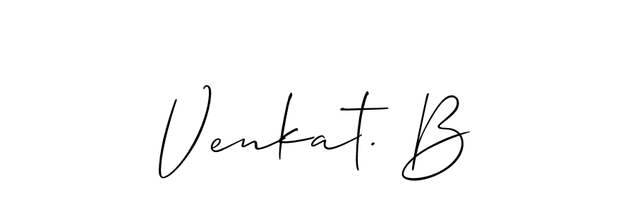 Venkat. B stylish signature style. Best Handwritten Sign (Allison_Script) for my name. Handwritten Signature Collection Ideas for my name Venkat. B. Venkat. B signature style 2 images and pictures png