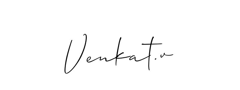You should practise on your own different ways (Allison_Script) to write your name (Venkat.v) in signature. don't let someone else do it for you. Venkat.v signature style 2 images and pictures png