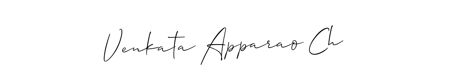 You should practise on your own different ways (Allison_Script) to write your name (Venkata Apparao Ch) in signature. don't let someone else do it for you. Venkata Apparao Ch signature style 2 images and pictures png