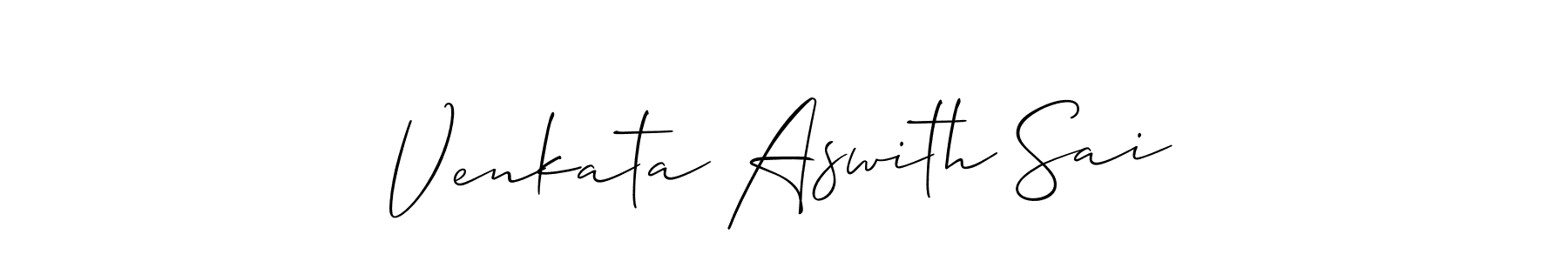 Create a beautiful signature design for name Venkata Aswith Sai. With this signature (Allison_Script) fonts, you can make a handwritten signature for free. Venkata Aswith Sai signature style 2 images and pictures png