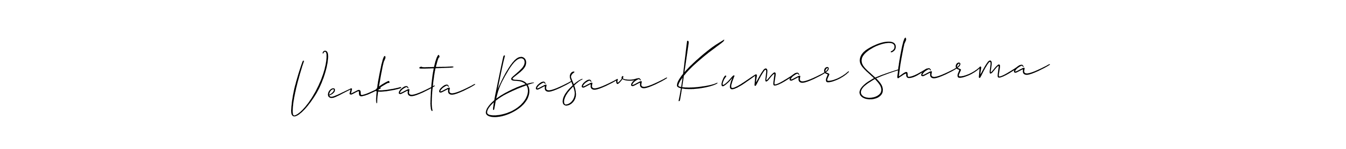 Use a signature maker to create a handwritten signature online. With this signature software, you can design (Allison_Script) your own signature for name Venkata Basava Kumar Sharma. Venkata Basava Kumar Sharma signature style 2 images and pictures png