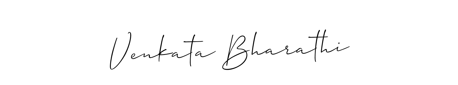 Design your own signature with our free online signature maker. With this signature software, you can create a handwritten (Allison_Script) signature for name Venkata Bharathi. Venkata Bharathi signature style 2 images and pictures png