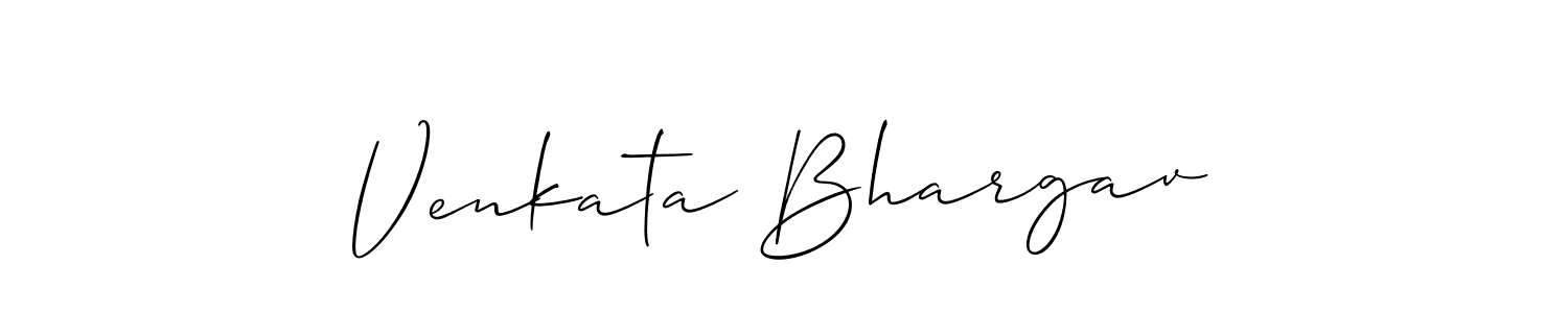 Also You can easily find your signature by using the search form. We will create Venkata Bhargav name handwritten signature images for you free of cost using Allison_Script sign style. Venkata Bhargav signature style 2 images and pictures png