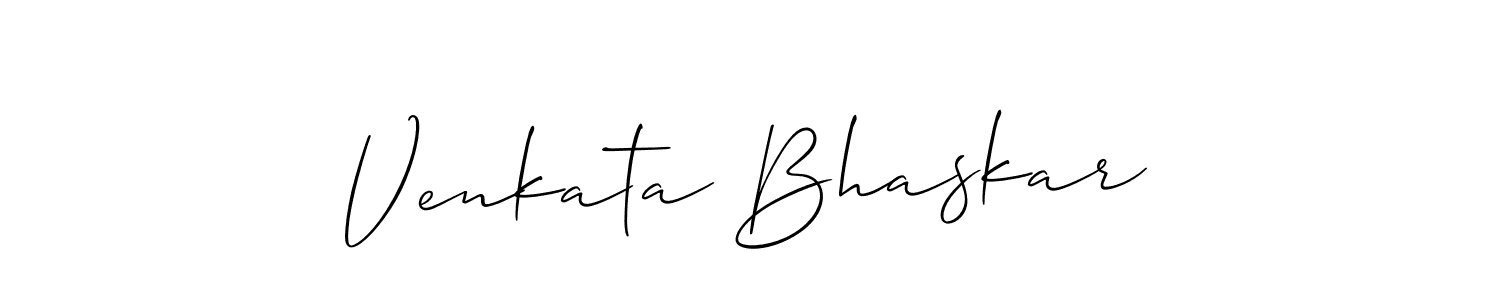 It looks lik you need a new signature style for name Venkata Bhaskar. Design unique handwritten (Allison_Script) signature with our free signature maker in just a few clicks. Venkata Bhaskar signature style 2 images and pictures png