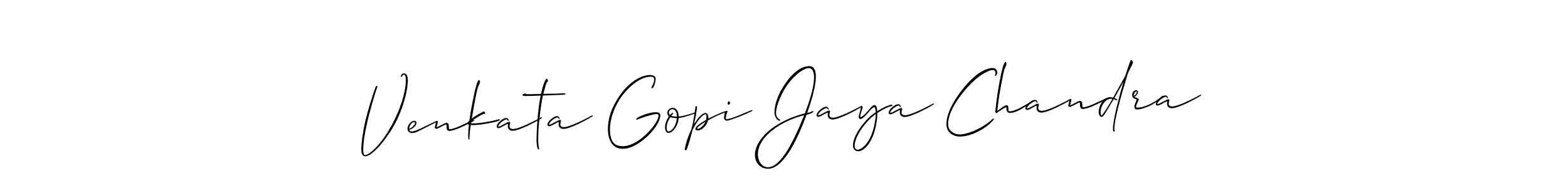 Also we have Venkata Gopi Jaya Chandra name is the best signature style. Create professional handwritten signature collection using Allison_Script autograph style. Venkata Gopi Jaya Chandra signature style 2 images and pictures png