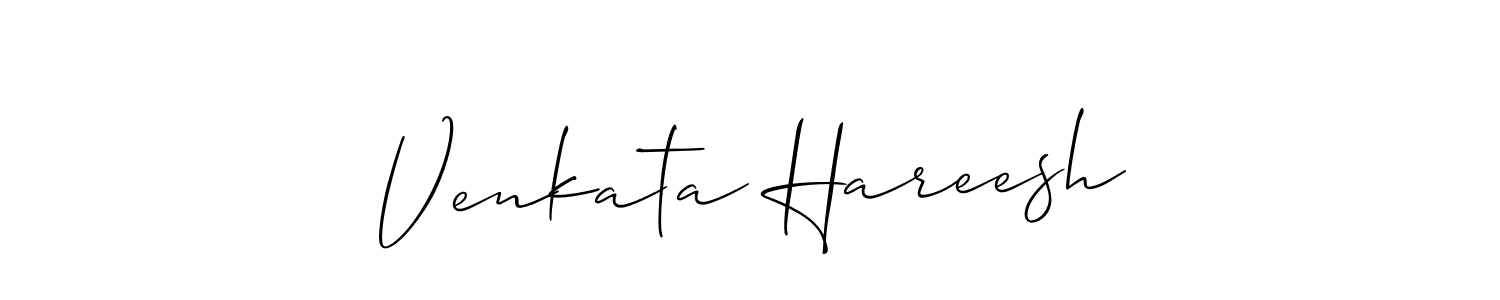 Venkata Hareesh stylish signature style. Best Handwritten Sign (Allison_Script) for my name. Handwritten Signature Collection Ideas for my name Venkata Hareesh. Venkata Hareesh signature style 2 images and pictures png