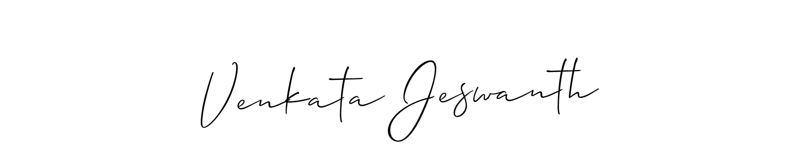 Venkata Jeswanth stylish signature style. Best Handwritten Sign (Allison_Script) for my name. Handwritten Signature Collection Ideas for my name Venkata Jeswanth. Venkata Jeswanth signature style 2 images and pictures png