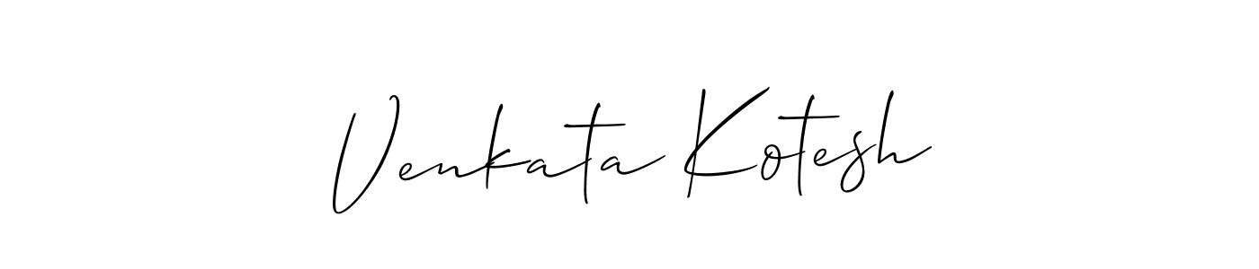Make a beautiful signature design for name Venkata Kotesh. With this signature (Allison_Script) style, you can create a handwritten signature for free. Venkata Kotesh signature style 2 images and pictures png
