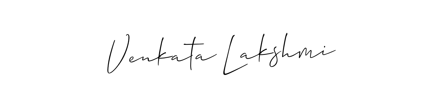 Also You can easily find your signature by using the search form. We will create Venkata Lakshmi name handwritten signature images for you free of cost using Allison_Script sign style. Venkata Lakshmi signature style 2 images and pictures png