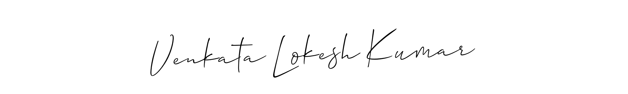 Venkata Lokesh Kumar stylish signature style. Best Handwritten Sign (Allison_Script) for my name. Handwritten Signature Collection Ideas for my name Venkata Lokesh Kumar. Venkata Lokesh Kumar signature style 2 images and pictures png