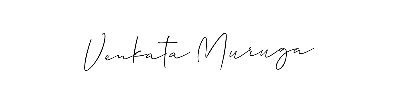 How to make Venkata Muruga name signature. Use Allison_Script style for creating short signs online. This is the latest handwritten sign. Venkata Muruga signature style 2 images and pictures png
