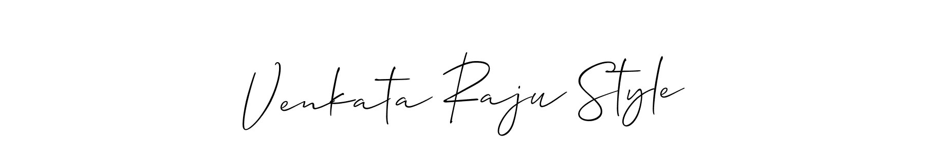 How to make Venkata Raju Style name signature. Use Allison_Script style for creating short signs online. This is the latest handwritten sign. Venkata Raju Style signature style 2 images and pictures png