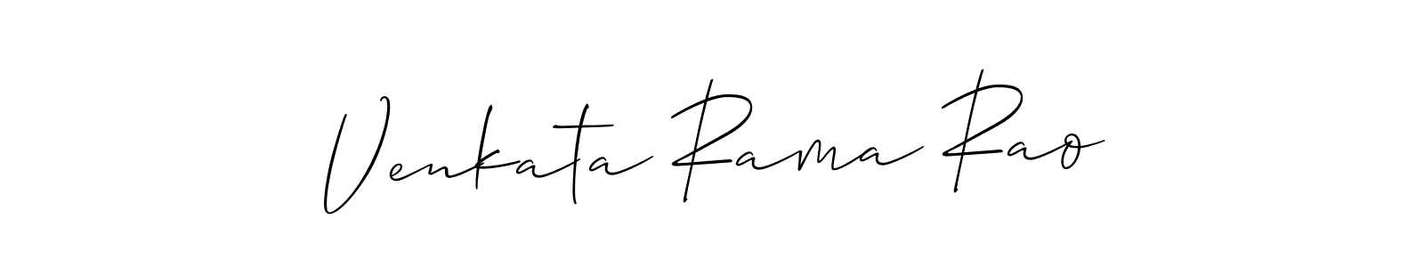 Also we have Venkata Rama Rao name is the best signature style. Create professional handwritten signature collection using Allison_Script autograph style. Venkata Rama Rao signature style 2 images and pictures png