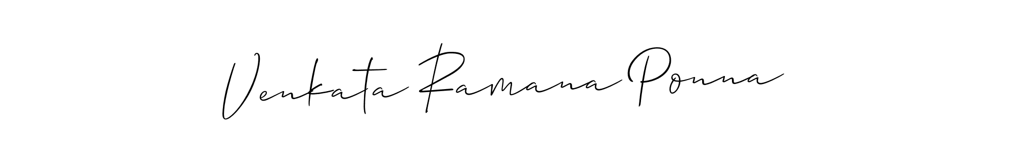 Use a signature maker to create a handwritten signature online. With this signature software, you can design (Allison_Script) your own signature for name Venkata Ramana Ponna. Venkata Ramana Ponna signature style 2 images and pictures png