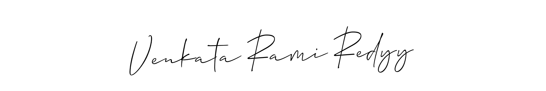 Make a beautiful signature design for name Venkata Rami Redyy. With this signature (Allison_Script) style, you can create a handwritten signature for free. Venkata Rami Redyy signature style 2 images and pictures png