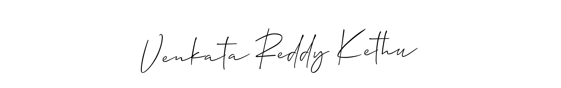 How to make Venkata Reddy Kethu name signature. Use Allison_Script style for creating short signs online. This is the latest handwritten sign. Venkata Reddy Kethu signature style 2 images and pictures png