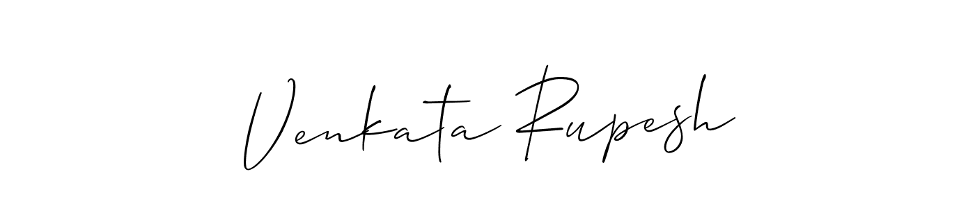 Use a signature maker to create a handwritten signature online. With this signature software, you can design (Allison_Script) your own signature for name Venkata Rupesh. Venkata Rupesh signature style 2 images and pictures png