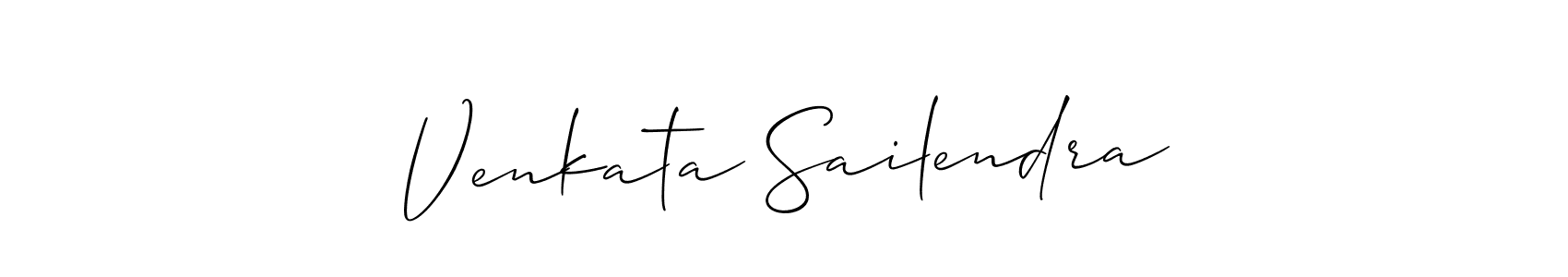 Use a signature maker to create a handwritten signature online. With this signature software, you can design (Allison_Script) your own signature for name Venkata Sailendra. Venkata Sailendra signature style 2 images and pictures png