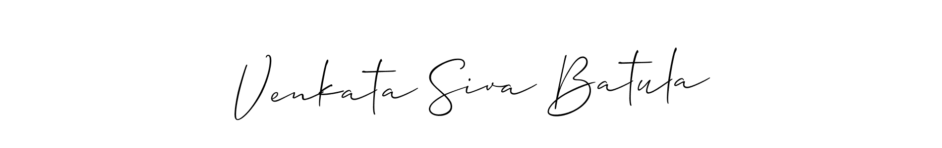 The best way (Allison_Script) to make a short signature is to pick only two or three words in your name. The name Venkata Siva Batula include a total of six letters. For converting this name. Venkata Siva Batula signature style 2 images and pictures png