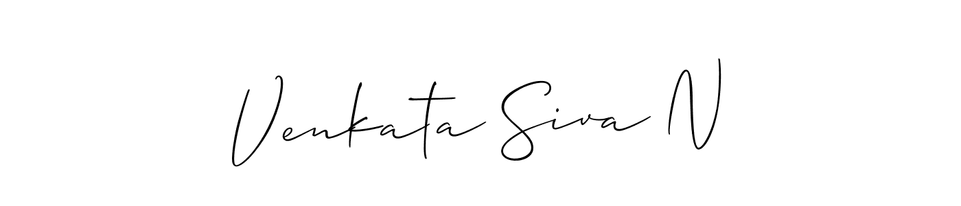 This is the best signature style for the Venkata Siva N name. Also you like these signature font (Allison_Script). Mix name signature. Venkata Siva N signature style 2 images and pictures png