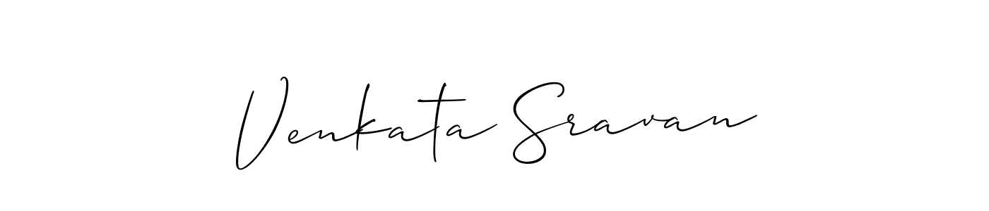 Venkata Sravan stylish signature style. Best Handwritten Sign (Allison_Script) for my name. Handwritten Signature Collection Ideas for my name Venkata Sravan. Venkata Sravan signature style 2 images and pictures png