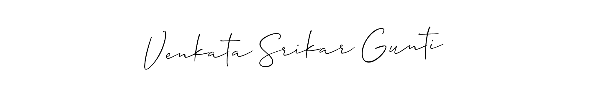 Similarly Allison_Script is the best handwritten signature design. Signature creator online .You can use it as an online autograph creator for name Venkata Srikar Gunti. Venkata Srikar Gunti signature style 2 images and pictures png