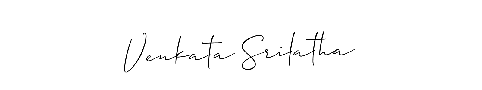 Also we have Venkata Srilatha name is the best signature style. Create professional handwritten signature collection using Allison_Script autograph style. Venkata Srilatha signature style 2 images and pictures png