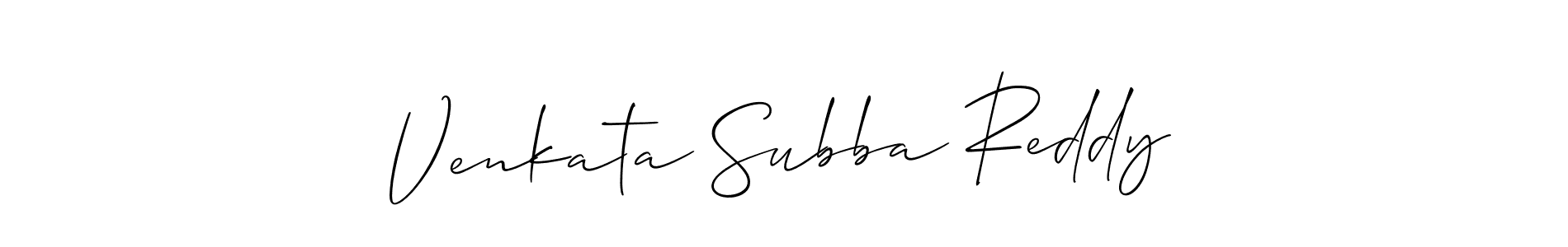 Also You can easily find your signature by using the search form. We will create Venkata Subba Reddy name handwritten signature images for you free of cost using Allison_Script sign style. Venkata Subba Reddy signature style 2 images and pictures png