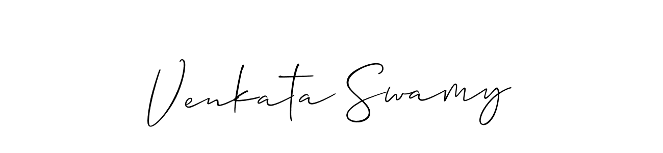 Make a beautiful signature design for name Venkata Swamy. With this signature (Allison_Script) style, you can create a handwritten signature for free. Venkata Swamy signature style 2 images and pictures png