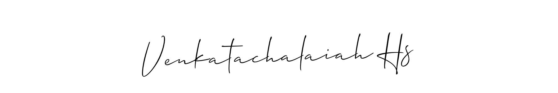 Create a beautiful signature design for name Venkatachalaiah Hs. With this signature (Allison_Script) fonts, you can make a handwritten signature for free. Venkatachalaiah Hs signature style 2 images and pictures png