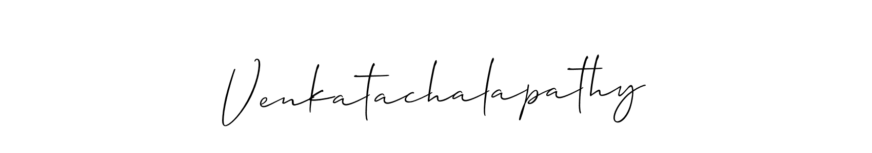 Make a beautiful signature design for name Venkatachalapathy. With this signature (Allison_Script) style, you can create a handwritten signature for free. Venkatachalapathy signature style 2 images and pictures png