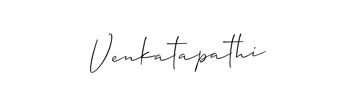 It looks lik you need a new signature style for name Venkatapathi. Design unique handwritten (Allison_Script) signature with our free signature maker in just a few clicks. Venkatapathi signature style 2 images and pictures png