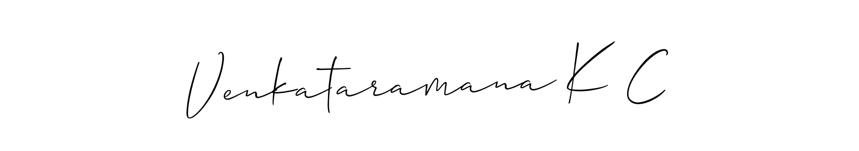 Also You can easily find your signature by using the search form. We will create Venkataramana K C name handwritten signature images for you free of cost using Allison_Script sign style. Venkataramana K C signature style 2 images and pictures png