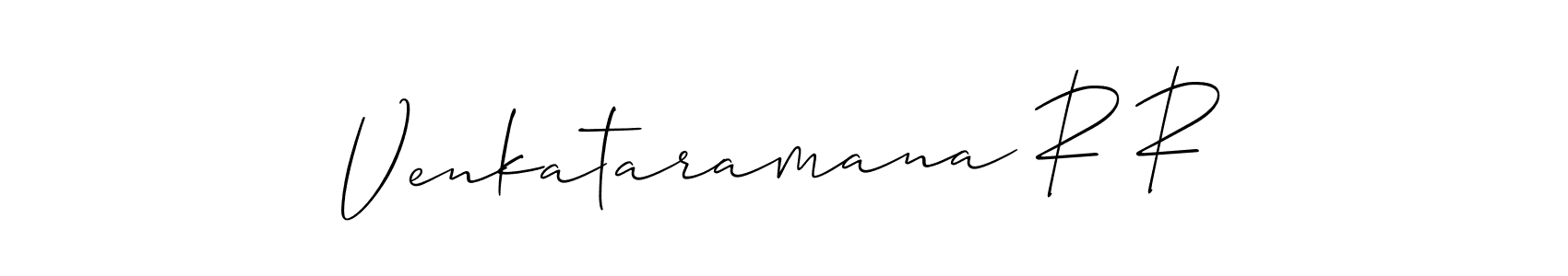 Similarly Allison_Script is the best handwritten signature design. Signature creator online .You can use it as an online autograph creator for name Venkataramana R R. Venkataramana R R signature style 2 images and pictures png