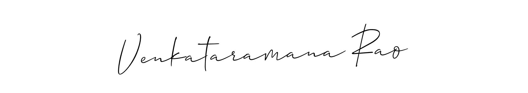 Use a signature maker to create a handwritten signature online. With this signature software, you can design (Allison_Script) your own signature for name Venkataramana Rao. Venkataramana Rao signature style 2 images and pictures png