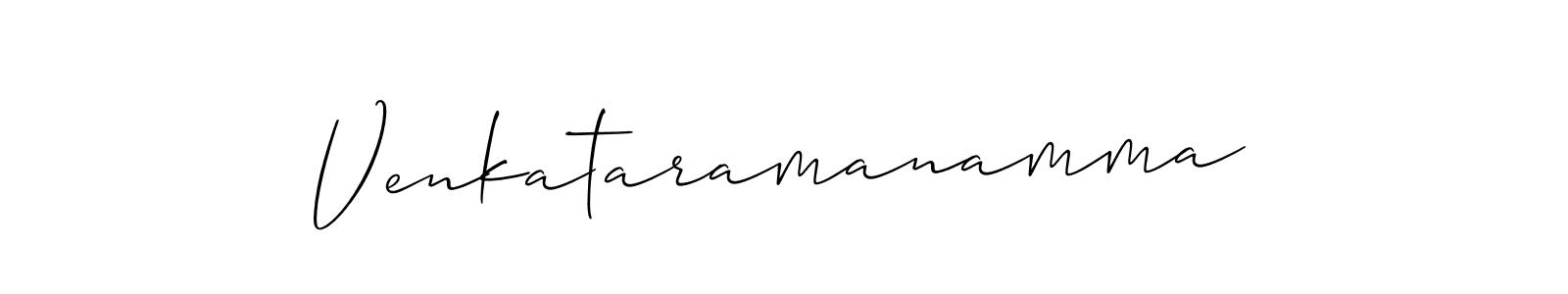 It looks lik you need a new signature style for name Venkataramanamma. Design unique handwritten (Allison_Script) signature with our free signature maker in just a few clicks. Venkataramanamma signature style 2 images and pictures png