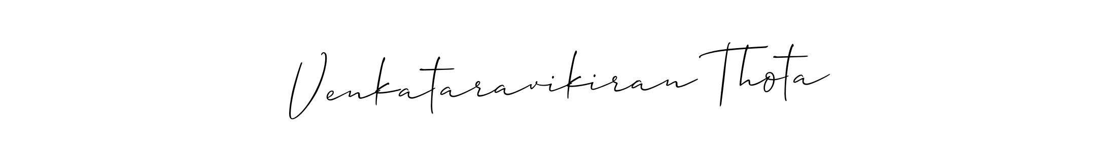 Also we have Venkataravikiran Thota name is the best signature style. Create professional handwritten signature collection using Allison_Script autograph style. Venkataravikiran Thota signature style 2 images and pictures png
