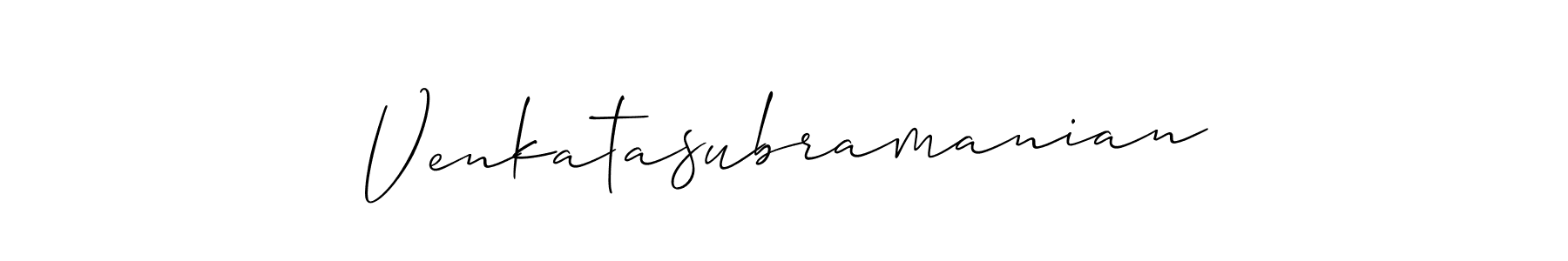 Similarly Allison_Script is the best handwritten signature design. Signature creator online .You can use it as an online autograph creator for name Venkatasubramanian. Venkatasubramanian signature style 2 images and pictures png