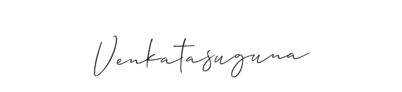 Design your own signature with our free online signature maker. With this signature software, you can create a handwritten (Allison_Script) signature for name Venkatasuguna. Venkatasuguna signature style 2 images and pictures png