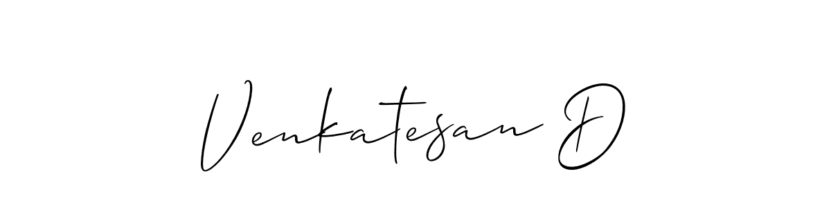 Also we have Venkatesan D name is the best signature style. Create professional handwritten signature collection using Allison_Script autograph style. Venkatesan D signature style 2 images and pictures png