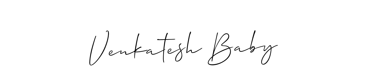 Also we have Venkatesh Baby name is the best signature style. Create professional handwritten signature collection using Allison_Script autograph style. Venkatesh Baby signature style 2 images and pictures png