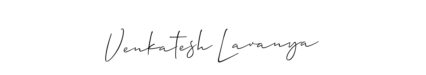 How to Draw Venkatesh Lavanya signature style? Allison_Script is a latest design signature styles for name Venkatesh Lavanya. Venkatesh Lavanya signature style 2 images and pictures png