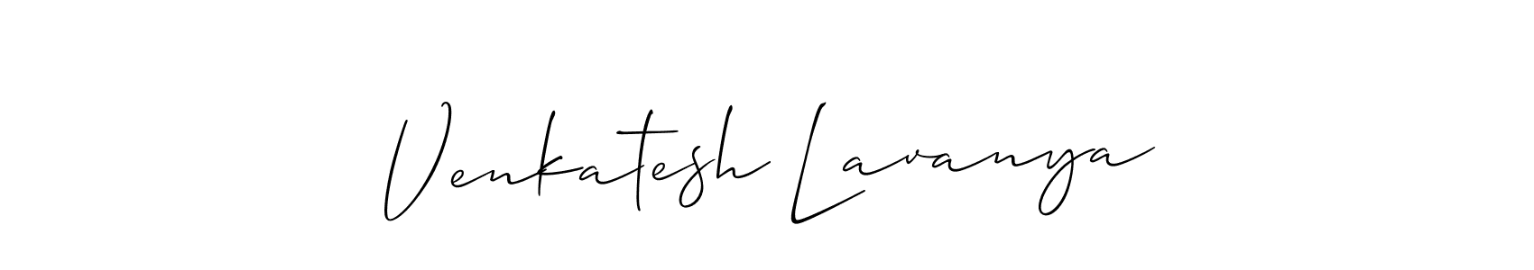 How to Draw Venkatesh Lavanya signature style? Allison_Script is a latest design signature styles for name Venkatesh Lavanya. Venkatesh Lavanya signature style 2 images and pictures png