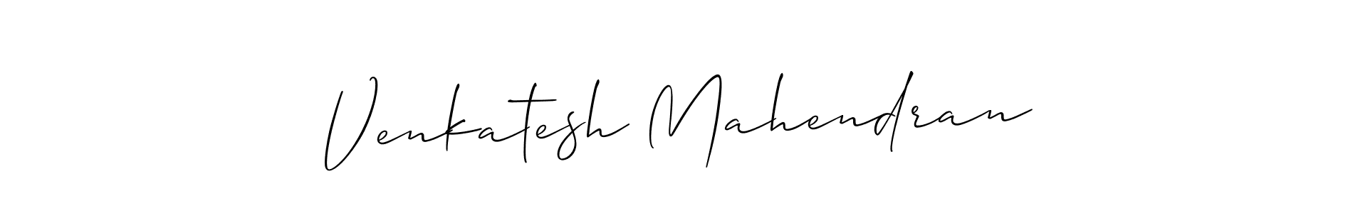 Allison_Script is a professional signature style that is perfect for those who want to add a touch of class to their signature. It is also a great choice for those who want to make their signature more unique. Get Venkatesh Mahendran name to fancy signature for free. Venkatesh Mahendran signature style 2 images and pictures png