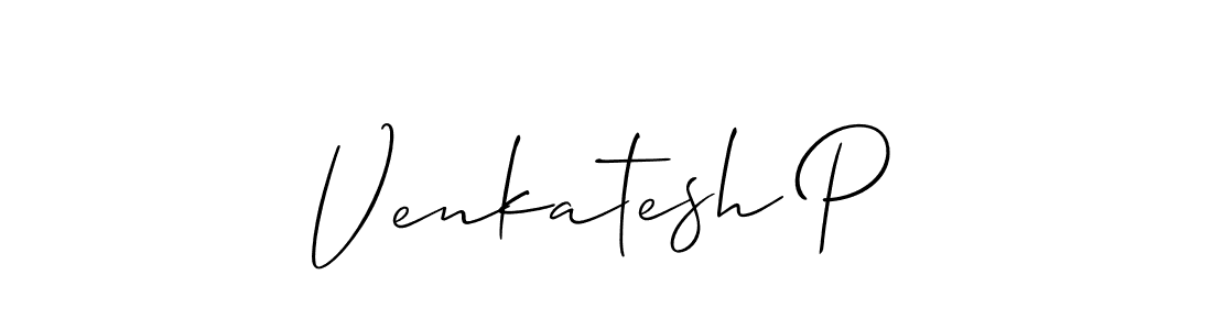 Venkatesh P stylish signature style. Best Handwritten Sign (Allison_Script) for my name. Handwritten Signature Collection Ideas for my name Venkatesh P. Venkatesh P signature style 2 images and pictures png