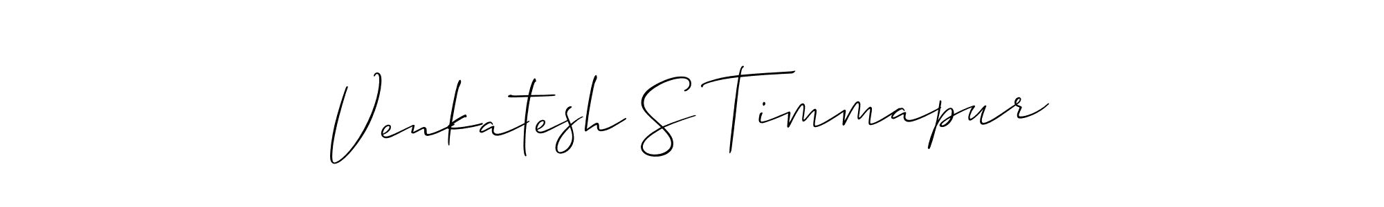 Design your own signature with our free online signature maker. With this signature software, you can create a handwritten (Allison_Script) signature for name Venkatesh S Timmapur. Venkatesh S Timmapur signature style 2 images and pictures png