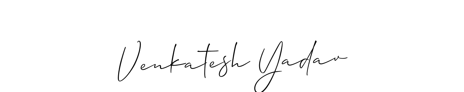 Venkatesh Yadav stylish signature style. Best Handwritten Sign (Allison_Script) for my name. Handwritten Signature Collection Ideas for my name Venkatesh Yadav. Venkatesh Yadav signature style 2 images and pictures png